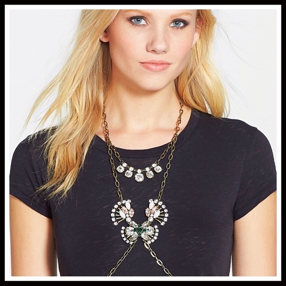 BOHO BODY NECKLACE CRYSTAL STATEMENT FESTIVAL BOHEMIAN A2C - Picture 2 of 8